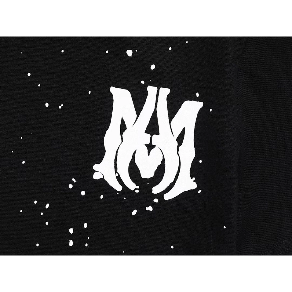 Amiri Cashew Flower Embossed Short Sleeve T-shirt,Amiri T Shirt,Tshirt,APPAREL