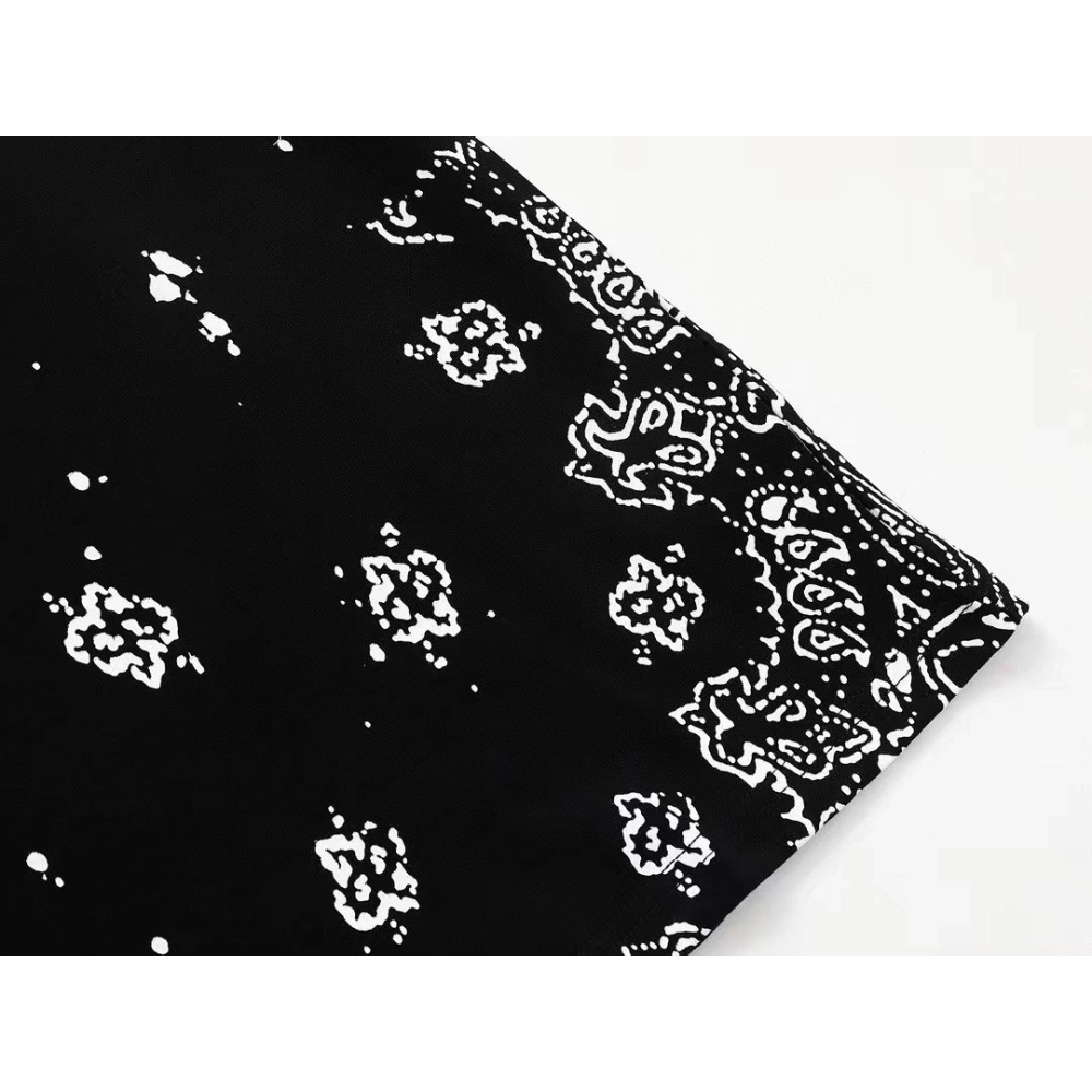 Amiri Cashew Flower Embossed Short Sleeve T-shirt,Amiri T Shirt,Tshirt,APPAREL