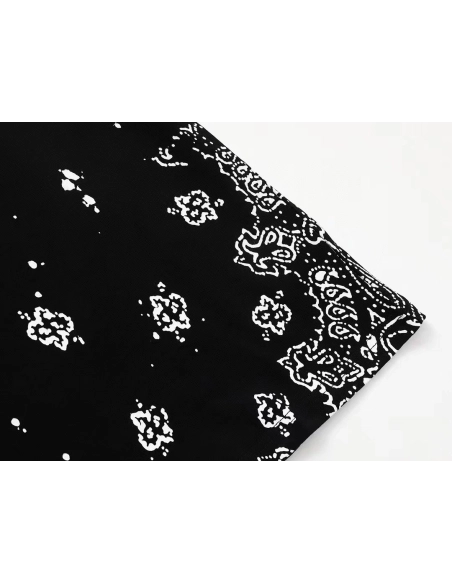 Amiri Cashew Flower Embossed Short Sleeve T-shirt,Amiri T Shirt,Tshirt,APPAREL