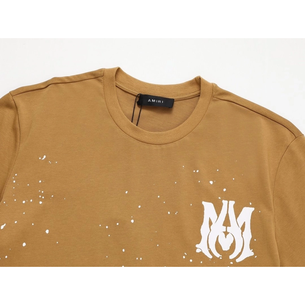 Amiri Cashew Flower Embossed Short Sleeve T-shirt,Amiri T Shirt,Tshirt,APPAREL