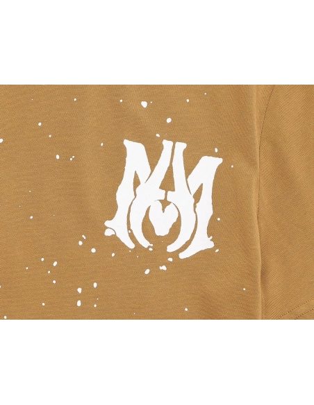 Amiri Cashew Flower Embossed Short Sleeve T-shirt,Amiri T Shirt,Tshirt,APPAREL