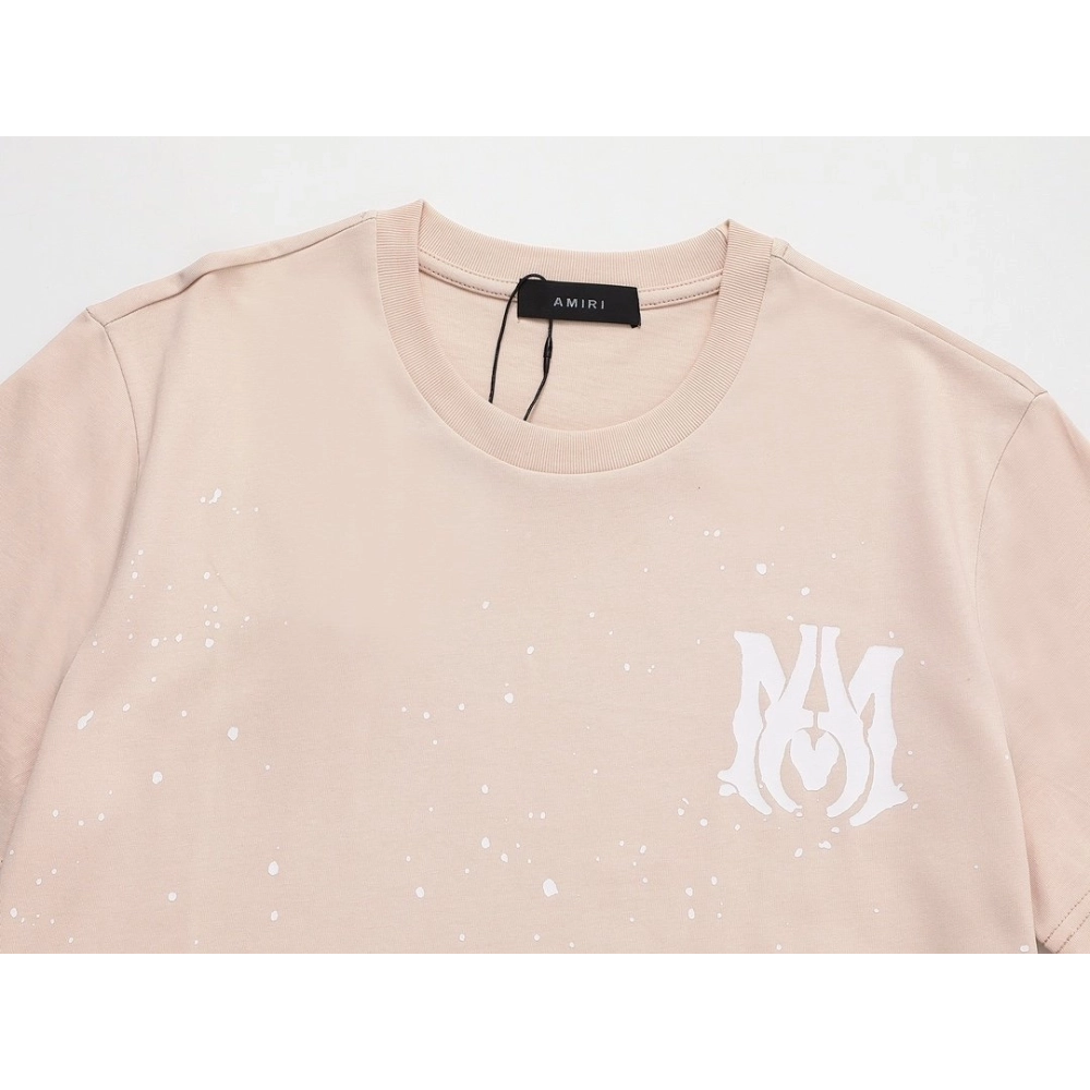 Amiri Cashew Flower Embossed Short Sleeve T-shirt,Amiri T Shirt,Tshirt,APPAREL