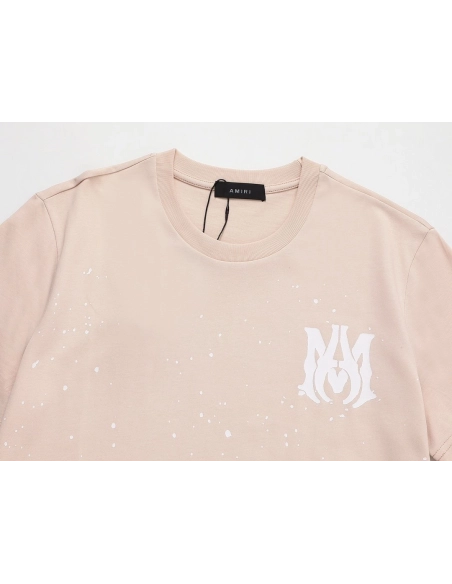 Amiri Cashew Flower Embossed Short Sleeve T-shirt,Amiri T Shirt,Tshirt,APPAREL