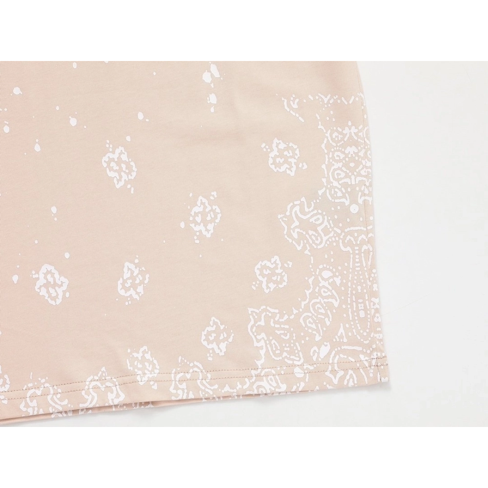 Amiri Cashew Flower Embossed Short Sleeve T-shirt,Amiri T Shirt,Tshirt,APPAREL