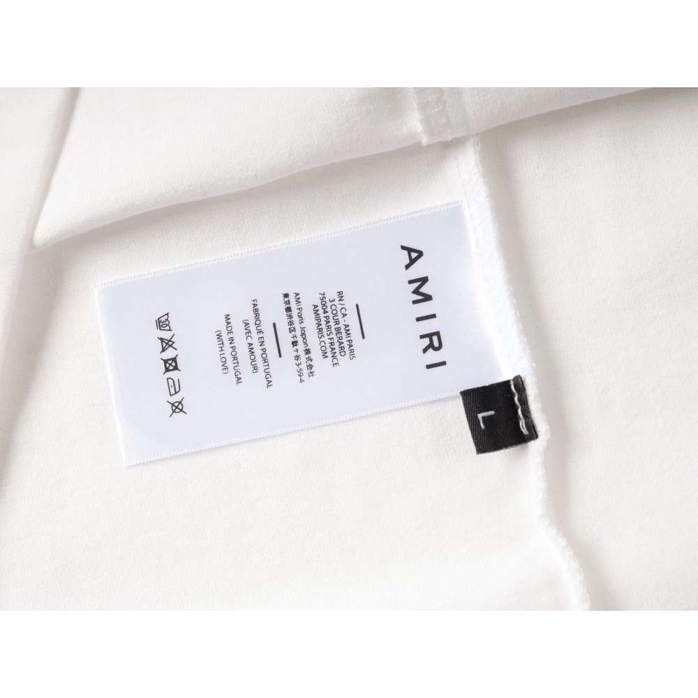 Amiri Colorful Print Craftsmanship Cotton Short Sleeve T-shirt,Amiri T Shirt,Tshirt,APPAREL