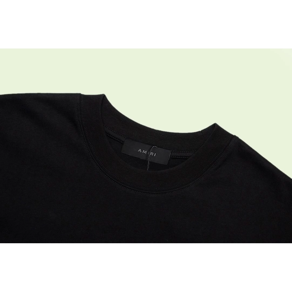 Amiri American-Style Colorful Dripping Fringe Printed Short Sleeve T-shirt,Amiri T Shirt,Tshirt,APPAREL