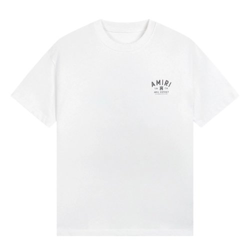 Amiri Angel Letter Design Cracked Seam Short Sleeve,Amiri T Shirt,Tshirt,APPAREL