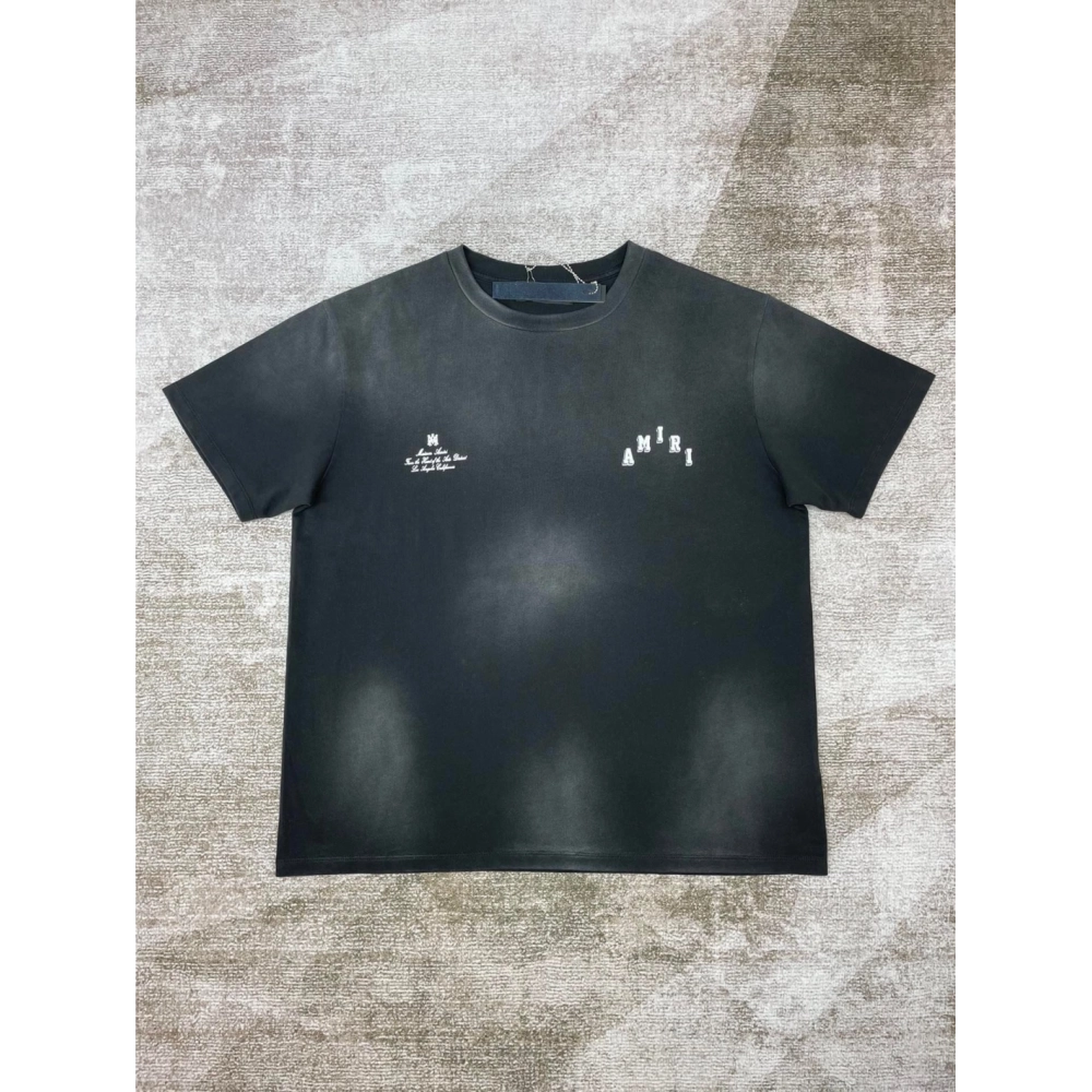 Amiri New Vintage Washed Distressed Short-Sleeve T-shirt,Amiri T Shirt,Tshirt,APPAREL