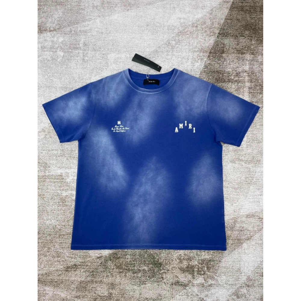 Amiri New Vintage Washed Distressed Short Sleeve T-shirt,Amiri T Shirt,Tshirt,APPAREL