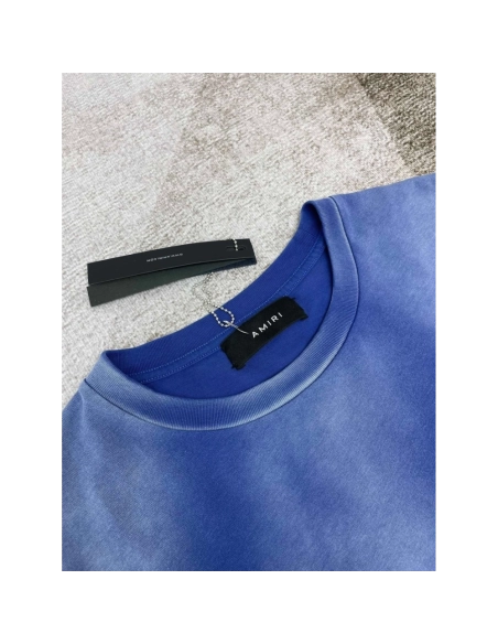 Amiri New Vintage Washed Distressed Short Sleeve T-shirt,Amiri T Shirt,Tshirt,APPAREL