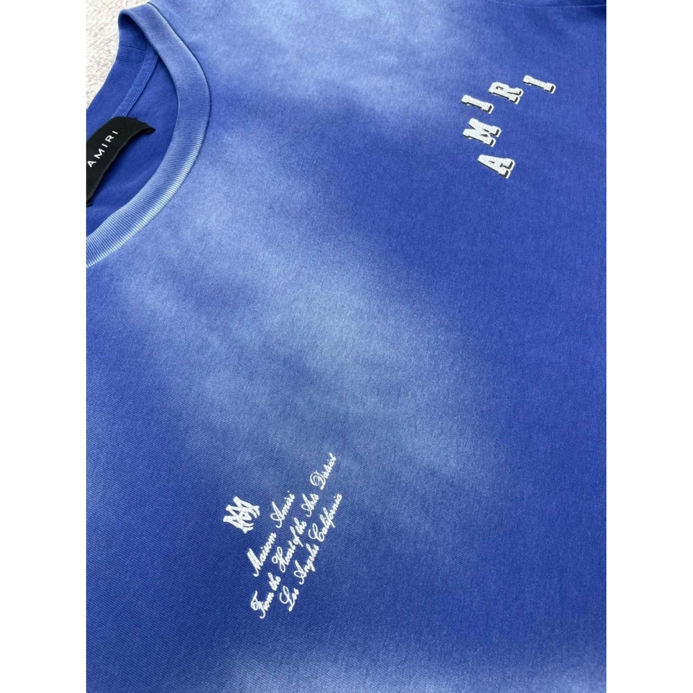 Amiri New Vintage Washed Distressed Short Sleeve T-shirt,Amiri T Shirt,Tshirt,APPAREL