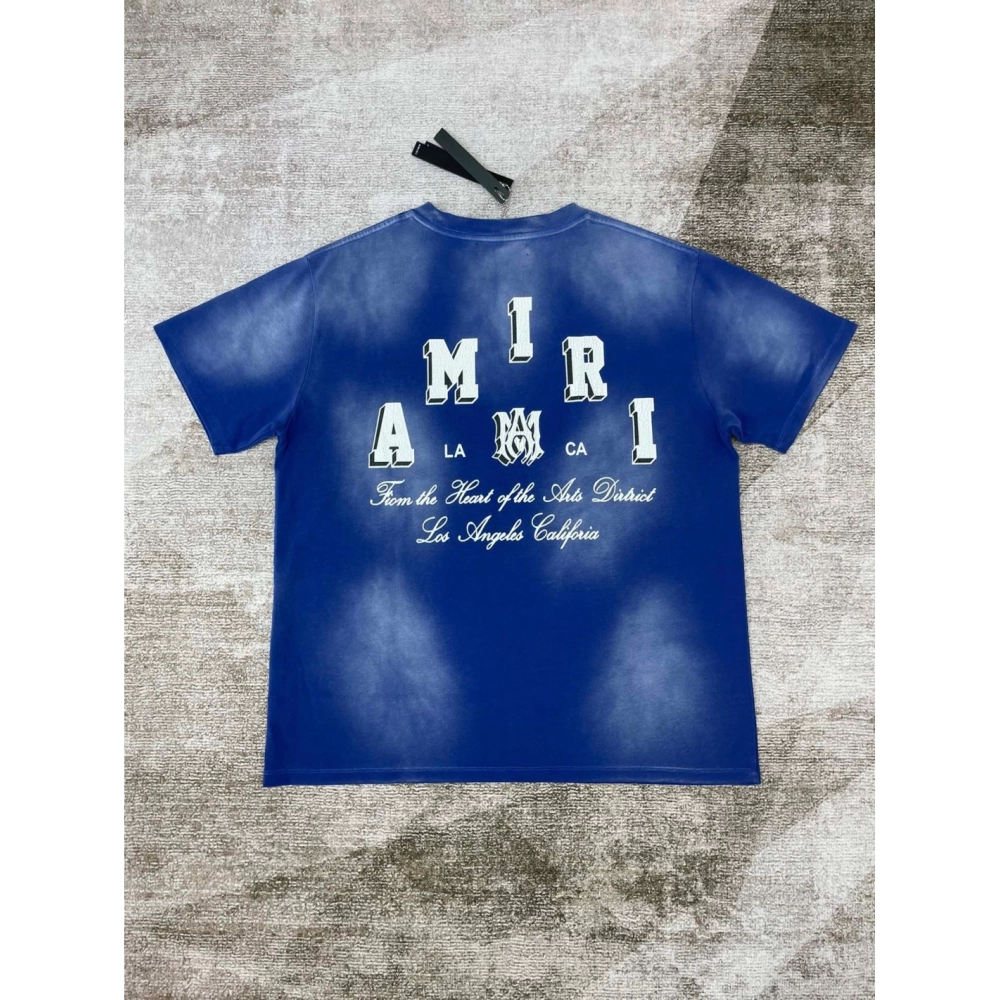 Amiri New Vintage Washed Distressed Short Sleeve T-shirt,Amiri T Shirt,Tshirt,APPAREL