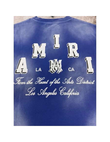 Amiri New Vintage Washed Distressed Short Sleeve T-shirt,Amiri T Shirt,Tshirt,APPAREL