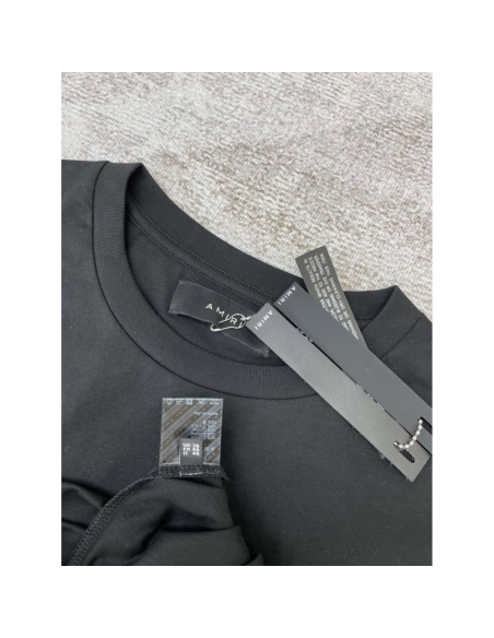 Amiri cashew flower print short-sleeved rear paste print T-shirt,Amiri T Shirt,Tshirt,APPAREL