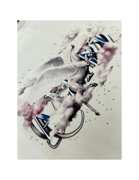 Amiri cashew flower print short-sleeved rear paste print T-shirt,Amiri T Shirt,Tshirt,APPAREL