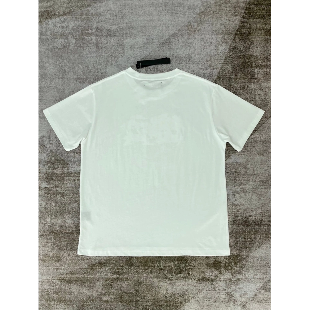Amiri cashew flower print short-sleeved rear paste print T-shirt,Amiri T Shirt,Tshirt,APPAREL