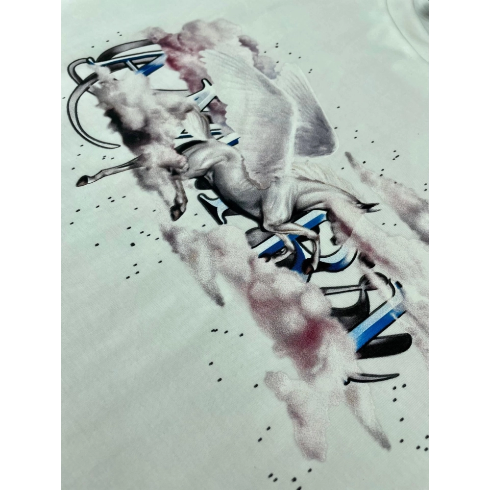 Amiri cashew flower print short-sleeved rear paste print T-shirt,Amiri T Shirt,Tshirt,APPAREL