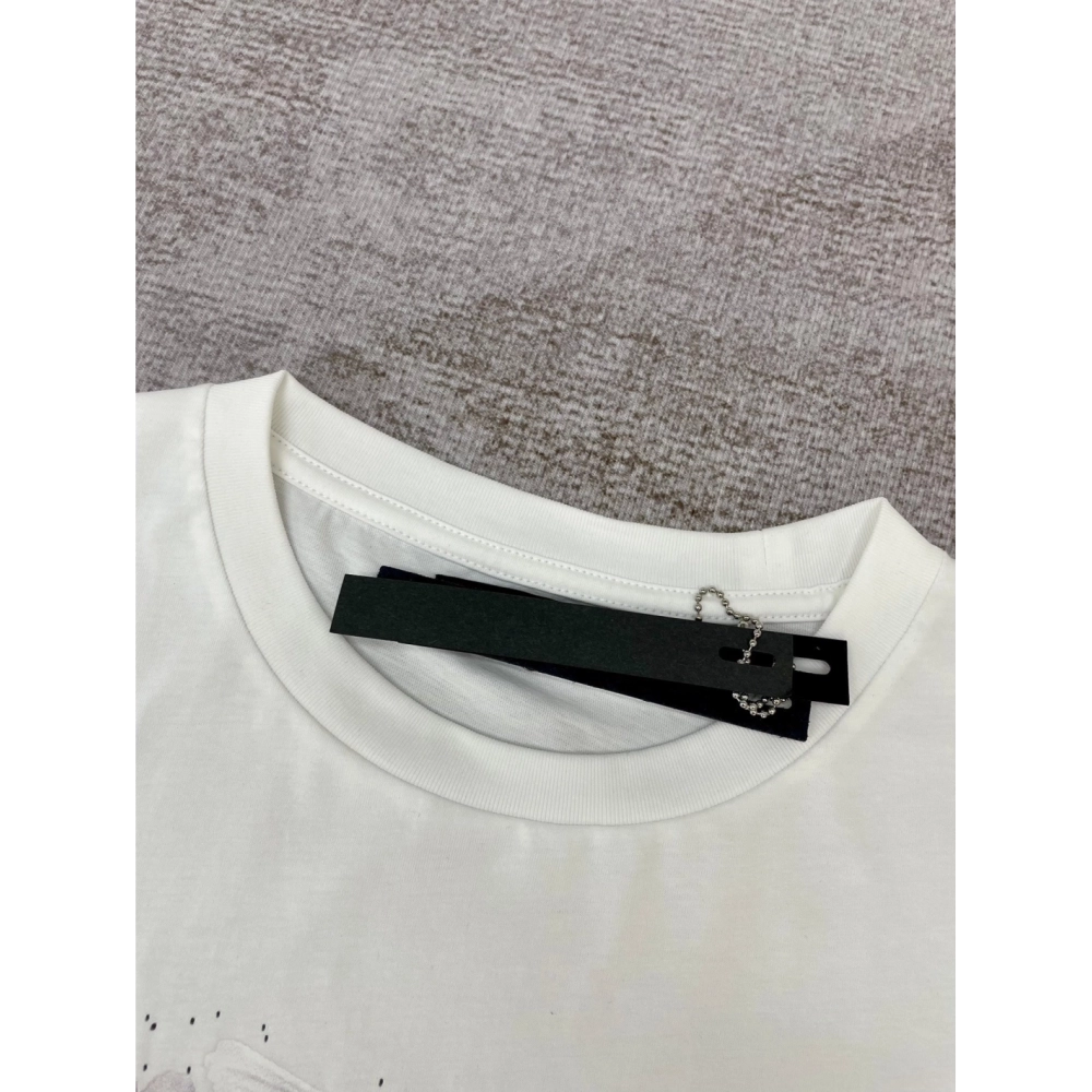 Amiri cashew flower print short-sleeved rear paste print T-shirt,Amiri T Shirt,Tshirt,APPAREL