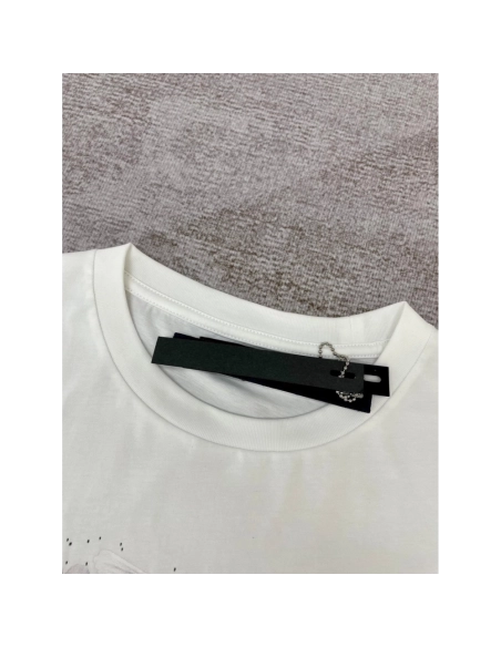 Amiri cashew flower print short-sleeved rear paste print T-shirt,Amiri T Shirt,Tshirt,APPAREL