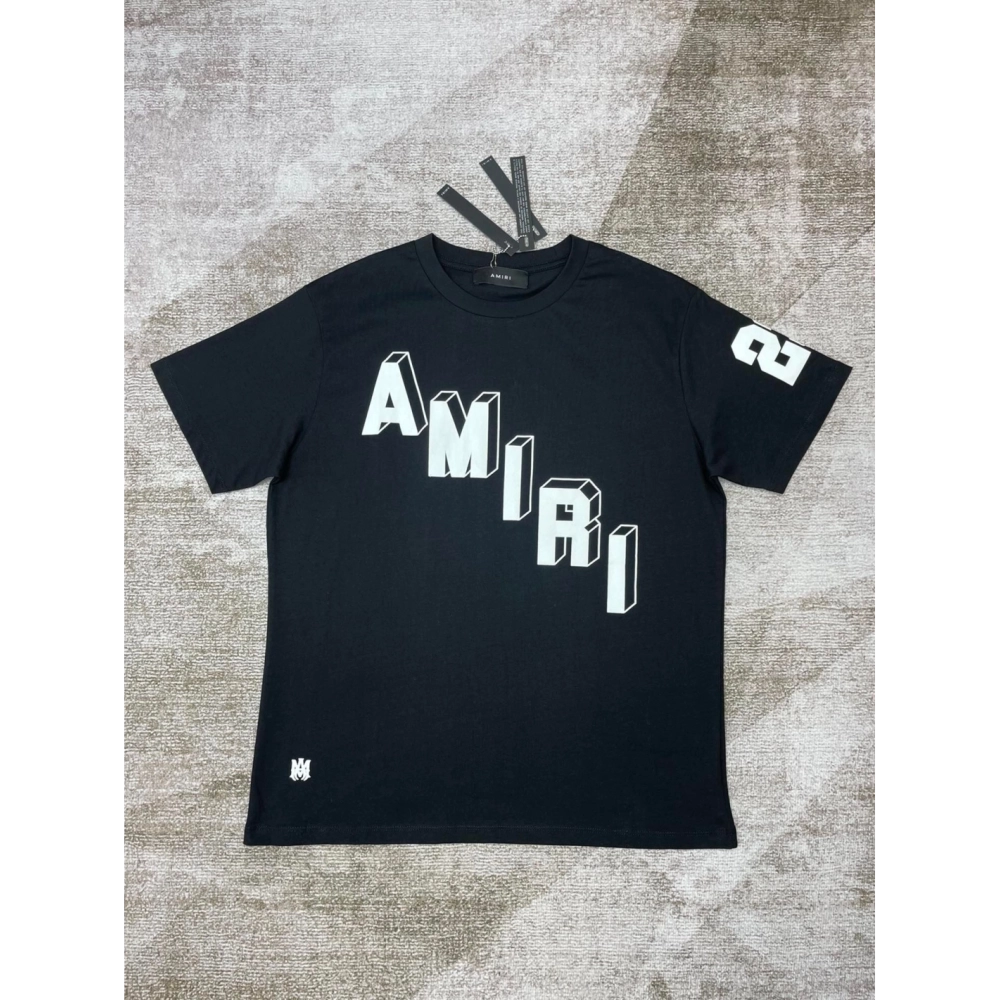 Amiri New Logo Special Print Short Sleeve T-shirt,Amiri T Shirt,Tshirt,APPAREL