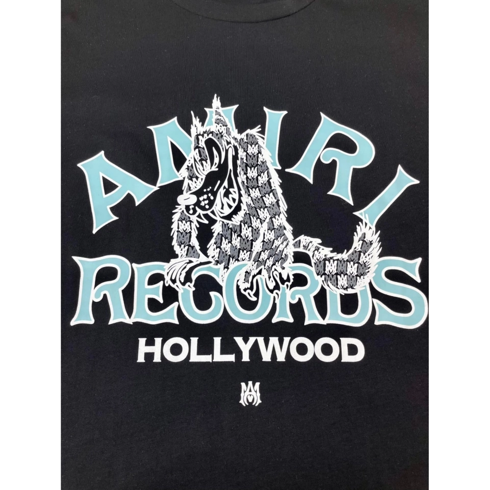 Amiri New Wolf Printed Short Sleeve T-shirt,Amiri T Shirt,Tshirt,APPAREL
