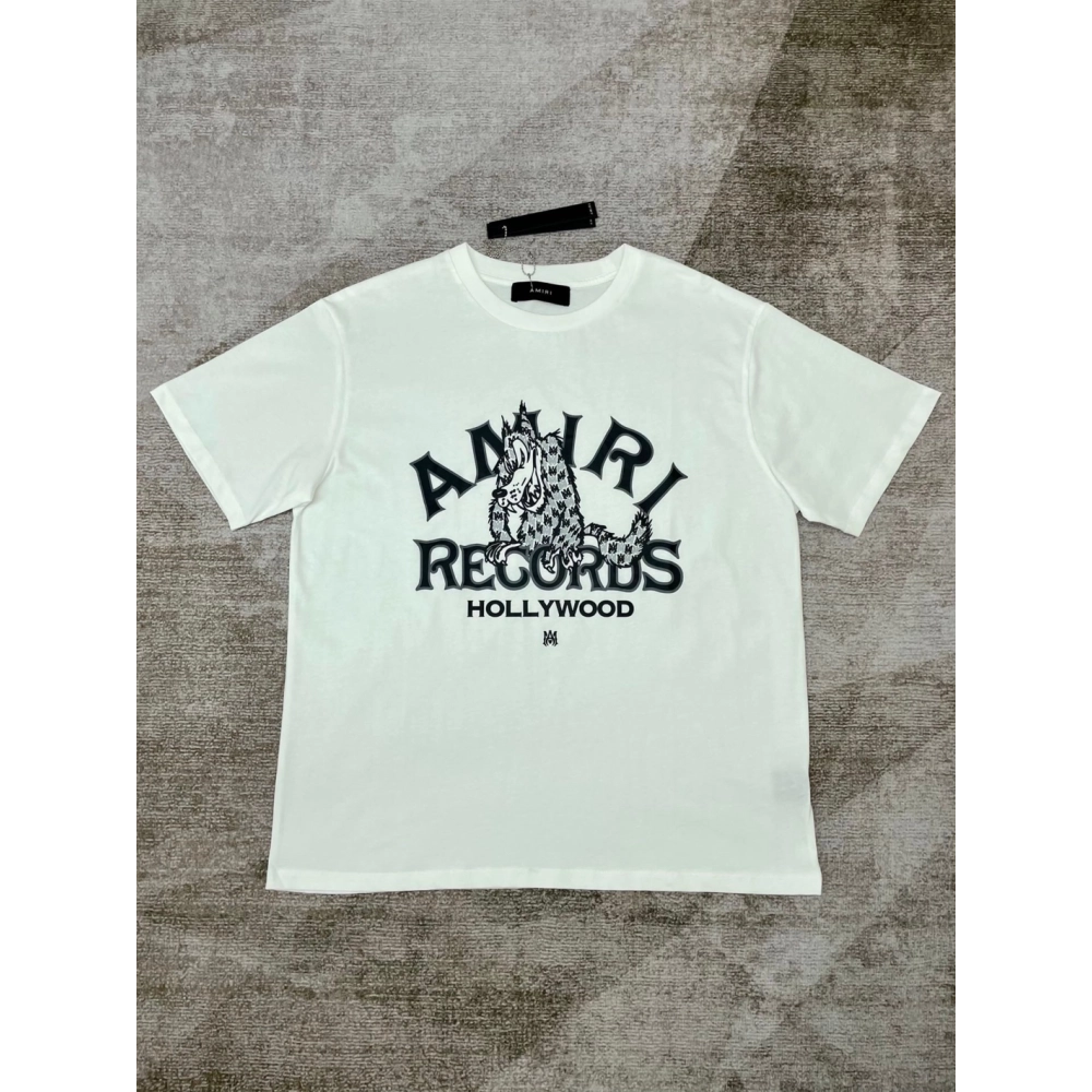 Amiri New Wolf Printed Short Sleeve T-shirt,Amiri T Shirt,Tshirt,APPAREL