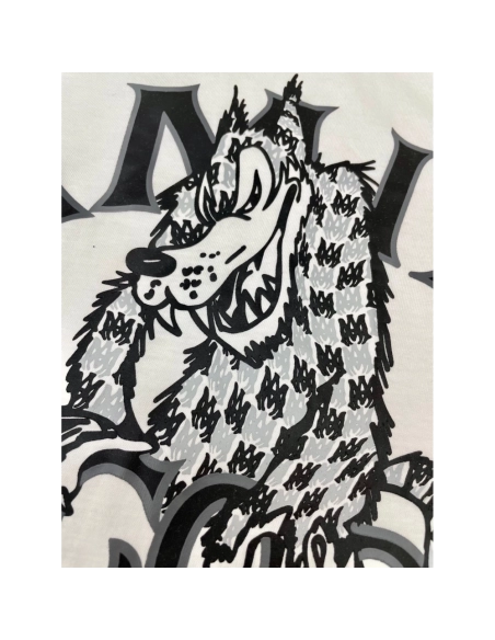 Amiri New Wolf Printed Short Sleeve T-shirt,Amiri T Shirt,Tshirt,APPAREL