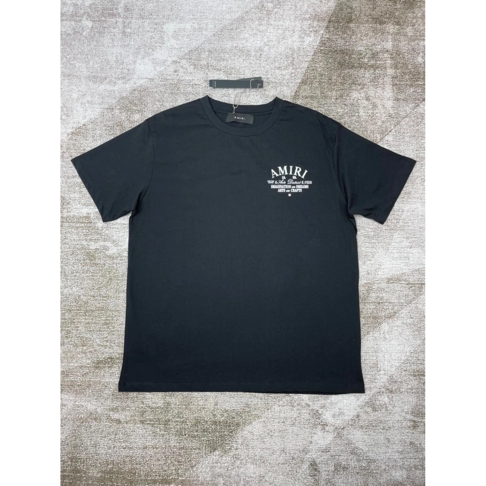 Amiri New Logo Letter Short Sleeve T-shirt,Amiri T Shirt,Tshirt,APPAREL