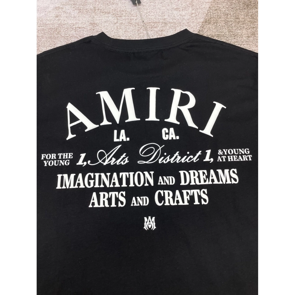Amiri New Logo Letter Short Sleeve T-shirt,Amiri T Shirt,Tshirt,APPAREL