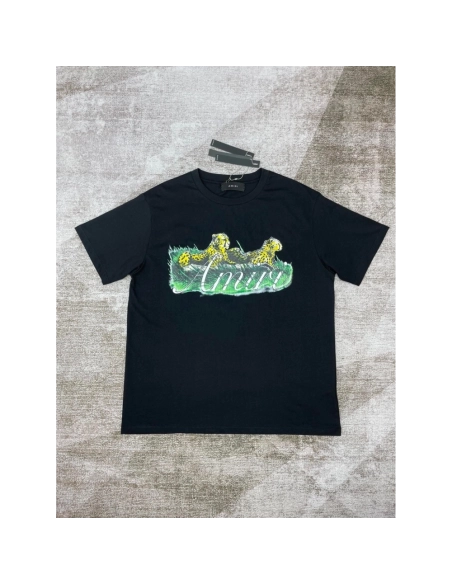 Amiri New Double Leopard Printed Short-Sleeve T-shirt,Amiri T Shirt,Tshirt,APPAREL