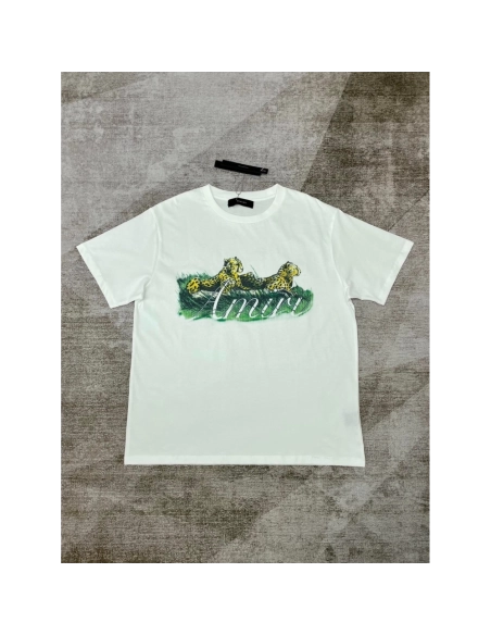 Amiri New Double Leopard Printed Short-Sleeve T-shirt,Amiri T Shirt,Tshirt,APPAREL