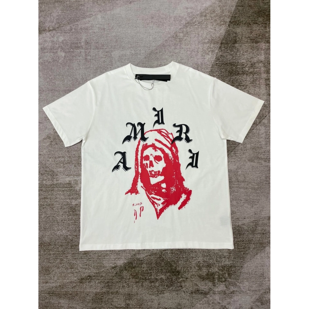 Amiri Sanskrit red skull head printt T-shirt,Amiri T Shirt,Tshirt,APPAREL