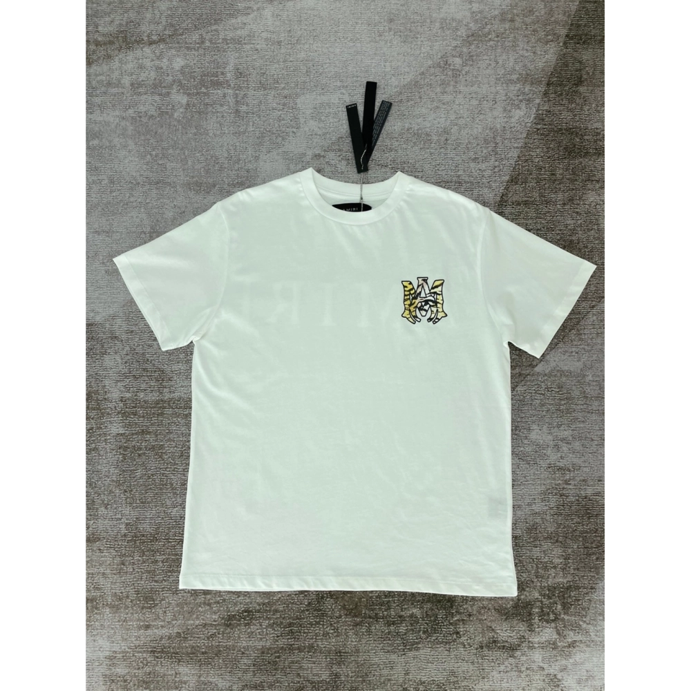 Amiri New leopard print short-sleeved T-shirt,Amiri T Shirt,Tshirt,APPAREL