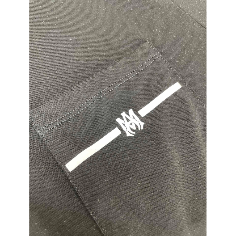 Amiri New pocket short-sleeved pocket, rear logo print T-shirt,Amiri T Shirt,Tshirt,APPAREL