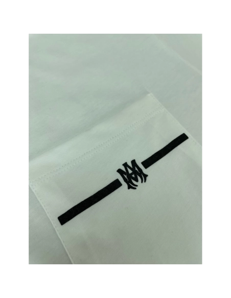 Amiri New pocket short-sleeved pocket, rear logo print T-shirt,Amiri T Shirt,Tshirt,APPAREL