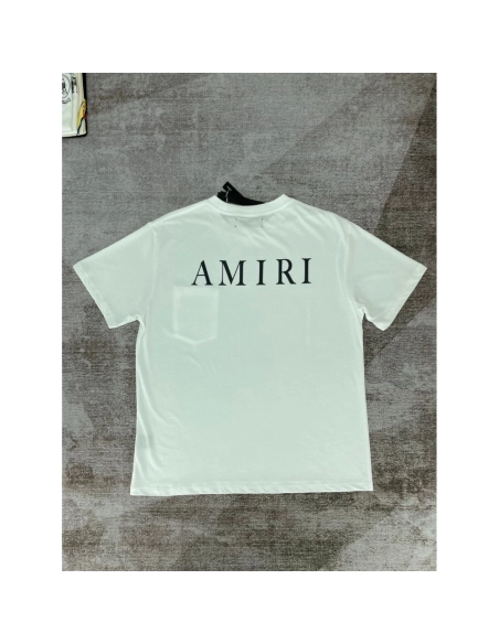 Amiri New pocket short-sleeved pocket, rear logo print T-shirt,Amiri T Shirt,Tshirt,APPAREL