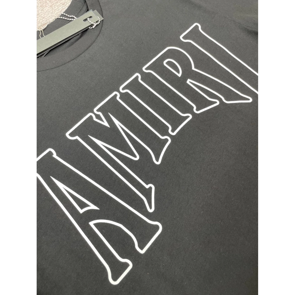 Amiri New Sun Avatar Black Short Sleeve T-shirt,Amiri T Shirt,Tshirt,APPAREL