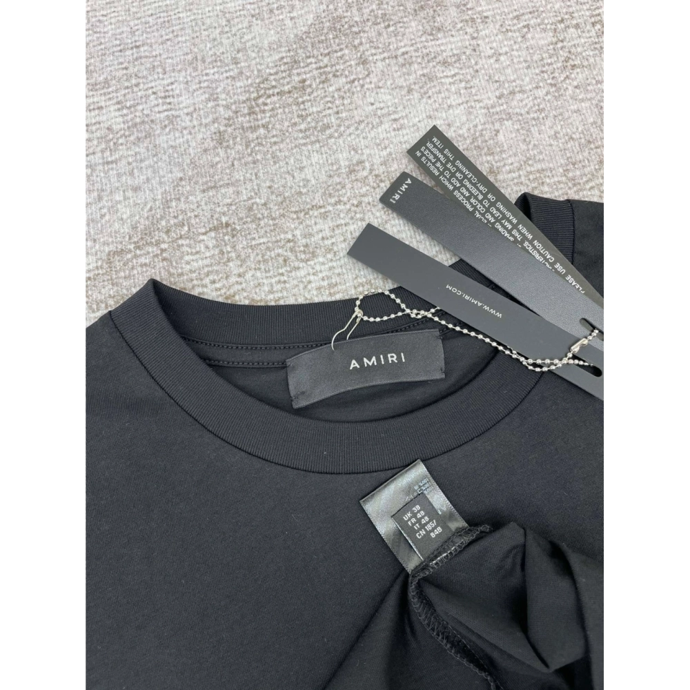 Amiri New Sun Avatar Black Short Sleeve T-shirt,Amiri T Shirt,Tshirt,APPAREL