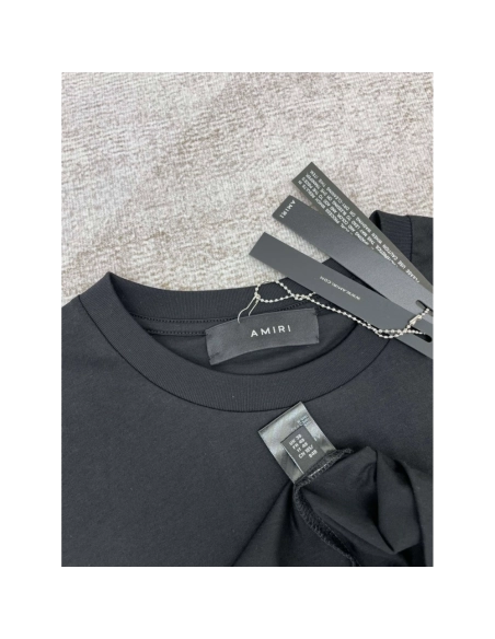 Amiri New Sun Avatar Black Short Sleeve T-shirt,Amiri T Shirt,Tshirt,APPAREL