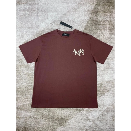 Amiri New Logo Short Sleeve Double Color Gel Printed Back T-shirt,Amiri T Shirt,Tshirt,APPAREL
