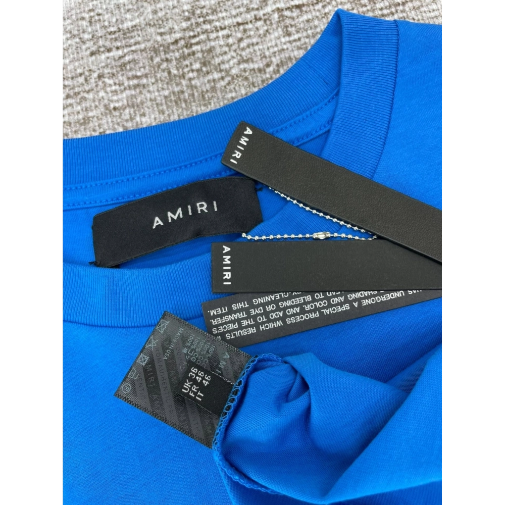 Amiri New AM Short Sleeve T-shirt,Amiri T Shirt,Tshirt,APPAREL