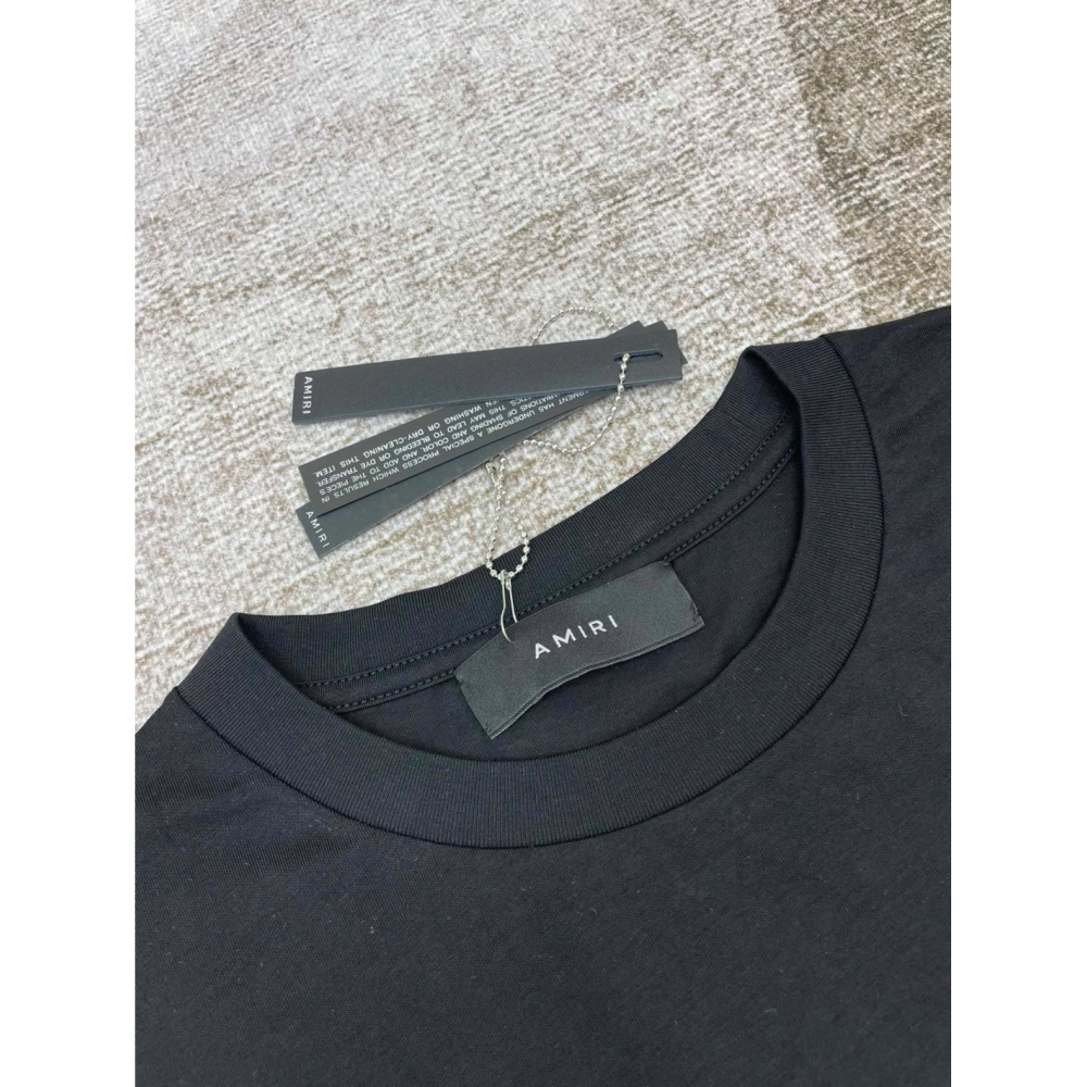 Amiri New Logo Collaboration Short Sleeve T-shirt,Amiri T Shirt,Tshirt,APPAREL