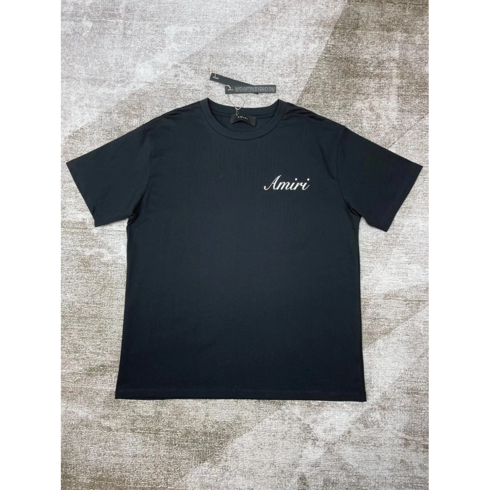 Amiri New Logo Letter Short Sleeve T-shirt,Amiri T Shirt,Tshirt,APPAREL