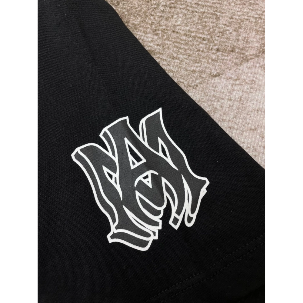 Amiri New Logo Special Print Short Sleeve T-shirt,Amiri T Shirt,Tshirt,APPAREL
