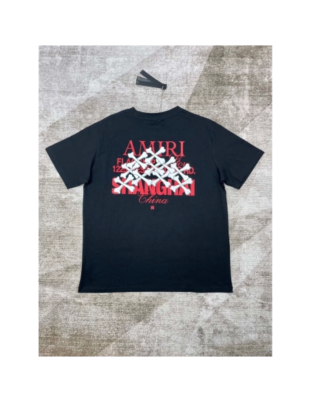 Amiri New Red Letter Printed Short Sleeve T-shirt,Amiri T Shirt,Tshirt,APPAREL