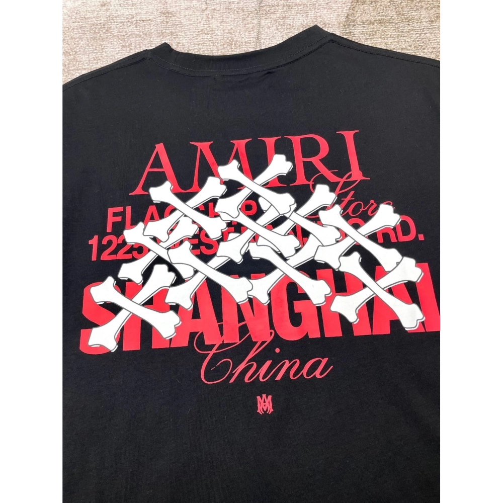 Amiri New Red Letter Printed Short Sleeve T-shirt,Amiri T Shirt,Tshirt,APPAREL