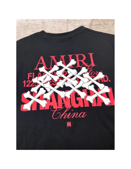 Amiri New Red Letter Printed Short Sleeve T-shirt,Amiri T Shirt,Tshirt,APPAREL