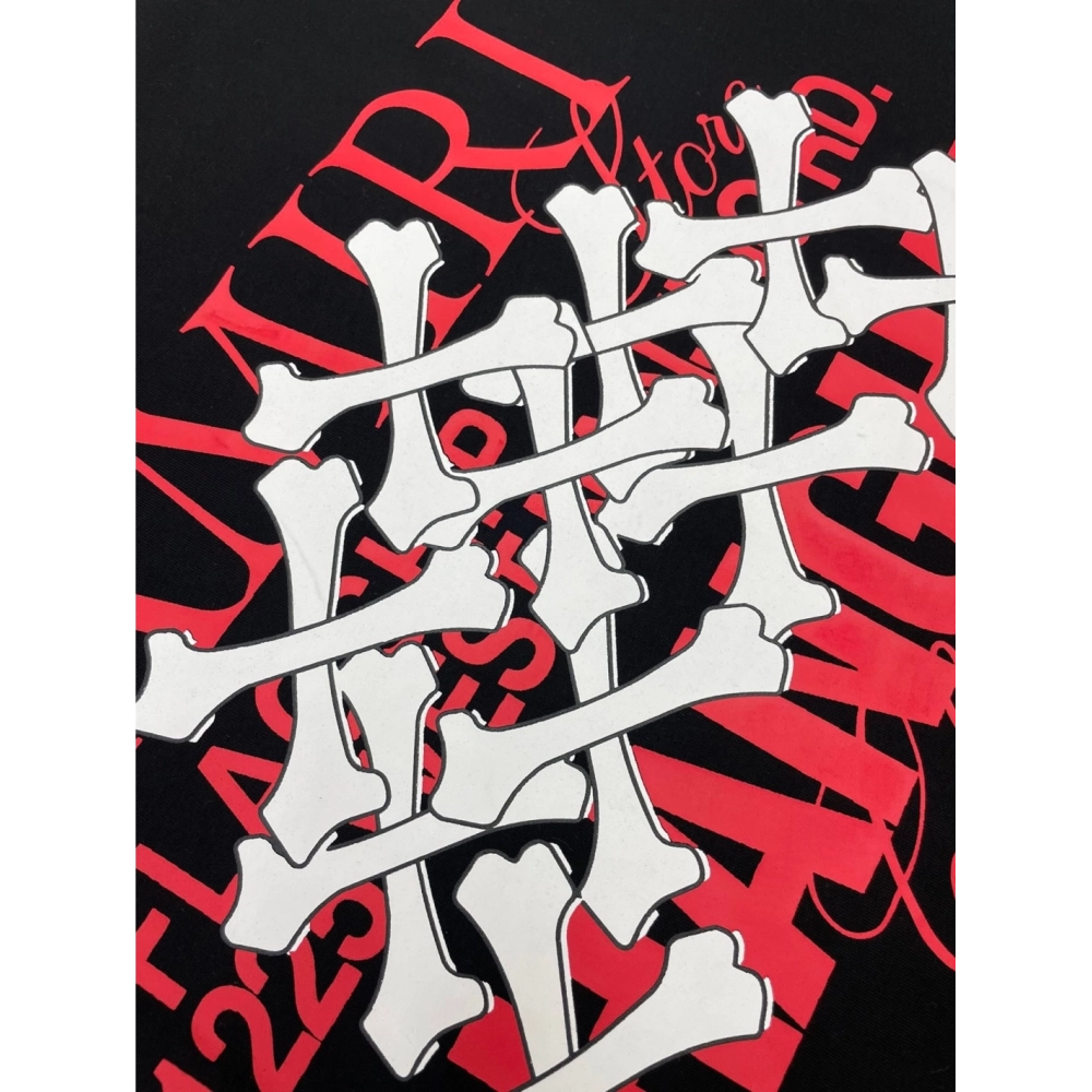 Amiri New Red Letter Printed Short Sleeve T-shirt,Amiri T Shirt,Tshirt,APPAREL