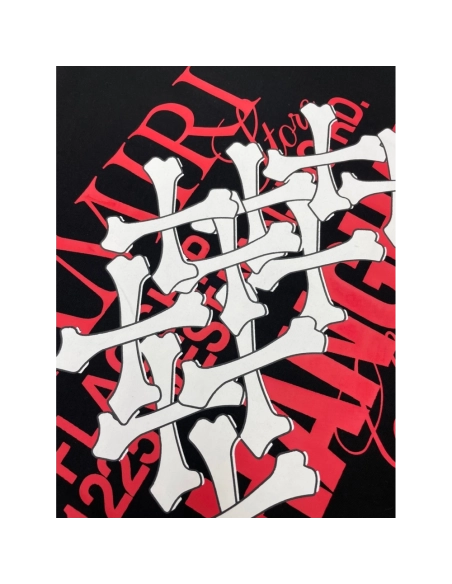 Amiri New Red Letter Printed Short Sleeve T-shirt,Amiri T Shirt,Tshirt,APPAREL