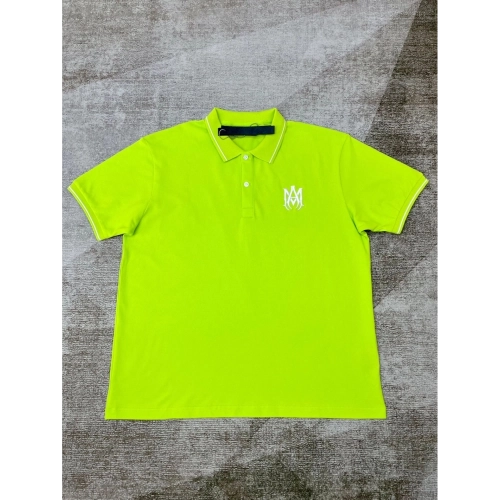 Amiri fluorescent green polo bead short-sleeved T-shirt,Amiri T Shirt,Tshirt,APPAREL